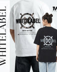 THEWHITELABEL CS12 International MUTE BUTTON 300GSM Unisex T-Shirt Black and White - TheWhiteLabel
