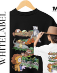 THEWHITELABEL SG06 TWL Zoo Logo 300Gsm Oversize Unisex T-shirt in Black and White Color - TheWhiteLabel