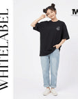 THEWHITELABEL CS12 International MUTE BUTTON 300GSM Unisex T-Shirt Black and White - TheWhiteLabel