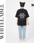 THEWHITELABEL CS12 International MUTE BUTTON 300GSM Unisex T-Shirt Black and White - TheWhiteLabel