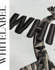 THEWHITELABEL CS12 International MUTE BUTTON 300GSM Unisex T-Shirt Black and White - TheWhiteLabel