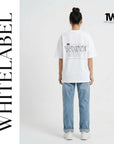 THEWHITELABEL CS01 Classic Member Logo 300Gsm Oversize Unisex T-shirt in Black and White Color - TheWhiteLabel