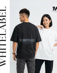 THEWHITELABEL CS02 Timeless Logo 300Gsm Oversize Unisex T-shirt in Black and White Color - TheWhiteLabel