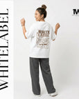 THEWHITELABEL CS04 Coffee Poster Logo 300Gsm Oversize Unisex T-shirt in Black and White Color THEWHITELABEL