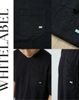 THEWHITELABEL PK01 Original Embroidered Pocket Oversized Unisex T-Shirt in Black and Khaki Colour