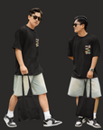 THEWHITELABEL SG06 TWL Zoo Logo 300Gsm Oversize Unisex T-shirt in Black and White Color - TheWhiteLabel