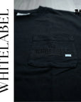 THEWHITELABEL PK01 Original Embroidered Pocket Oversized Unisex T-Shirt in Black and Khaki Colour