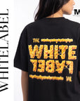 THEWHITELABEL FS04 MAC N CHEESE 300GSM Oversize Unisex T-Shirt in Black Color THEWHITELABEL