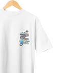 THEWHITELABEL SG07 Changi Airport Logo 300Gsm Oversize Unisex T-shirt in Black and White Color - TheWhiteLabel