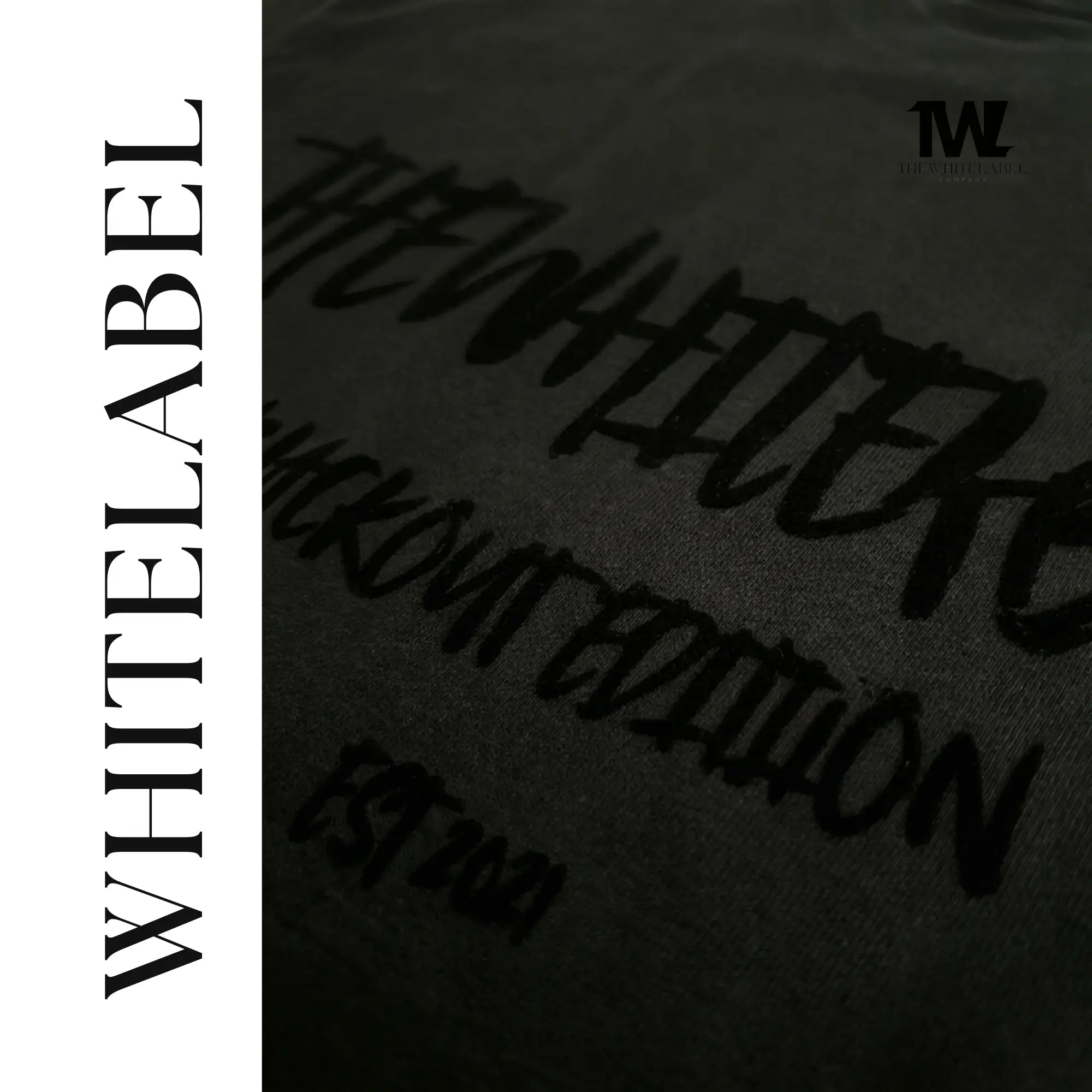 THEWHITELABEL CS16 Blackout Edition 300GSM Oversize Unisex T-shirt in Black
