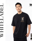 THEWHITELABEL SG24 POKER PANDA ROYALE 300Gsm Oversize Unisex T-shirt in Black Color THEWHITELABEL