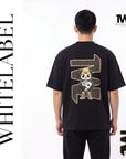 THEWHITELABEL SG24 POKER PANDA ROYALE 300Gsm Oversize Unisex T-shirt in Black Color THEWHITELABEL