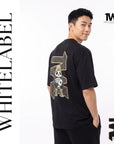 THEWHITELABEL SG24 POKER PANDA ROYALE 300Gsm Oversize Unisex T-shirt in Black Color THEWHITELABEL