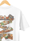 THEWHITELABEL SG01 Sushi Logo 300Gsm Oversize Unisex T-shirt in Black and White Color - TheWhiteLabel