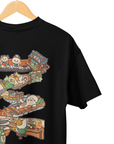 THEWHITELABEL SG01 Sushi Logo 300Gsm Oversize Unisex T-shirt in Black and White Color - TheWhiteLabel