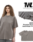 AW01 - 260GSM Premium Thicker Acid Wash Oversize 100% Cotton tshirt Singapore Brand - TheWhitelabel - TheWhiteLabel