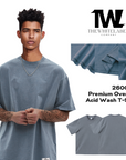 AW01 - 260GSM Premium Thicker Acid Wash Oversize 100% Cotton tshirt Singapore Brand - TheWhitelabel - TheWhiteLabel
