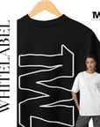THEWHITELABEL SG00 Signature Logo 300Gsm Oversize Unisex T-shirt in Black and White Color - TheWhiteLabel