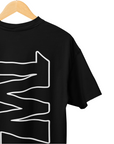 THEWHITELABEL SG00 Signature Logo 300Gsm Oversize Unisex T-shirt in Black and White Color - TheWhiteLabel