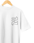 THEWHITELABEL SG00 Signature Logo 300Gsm Oversize Unisex T-shirt in Black and White Color - TheWhiteLabel