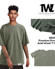 AW01 - 260GSM Premium Thicker Acid Wash Oversize 100% Cotton tshirt Singapore Brand - TheWhitelabel - TheWhiteLabel