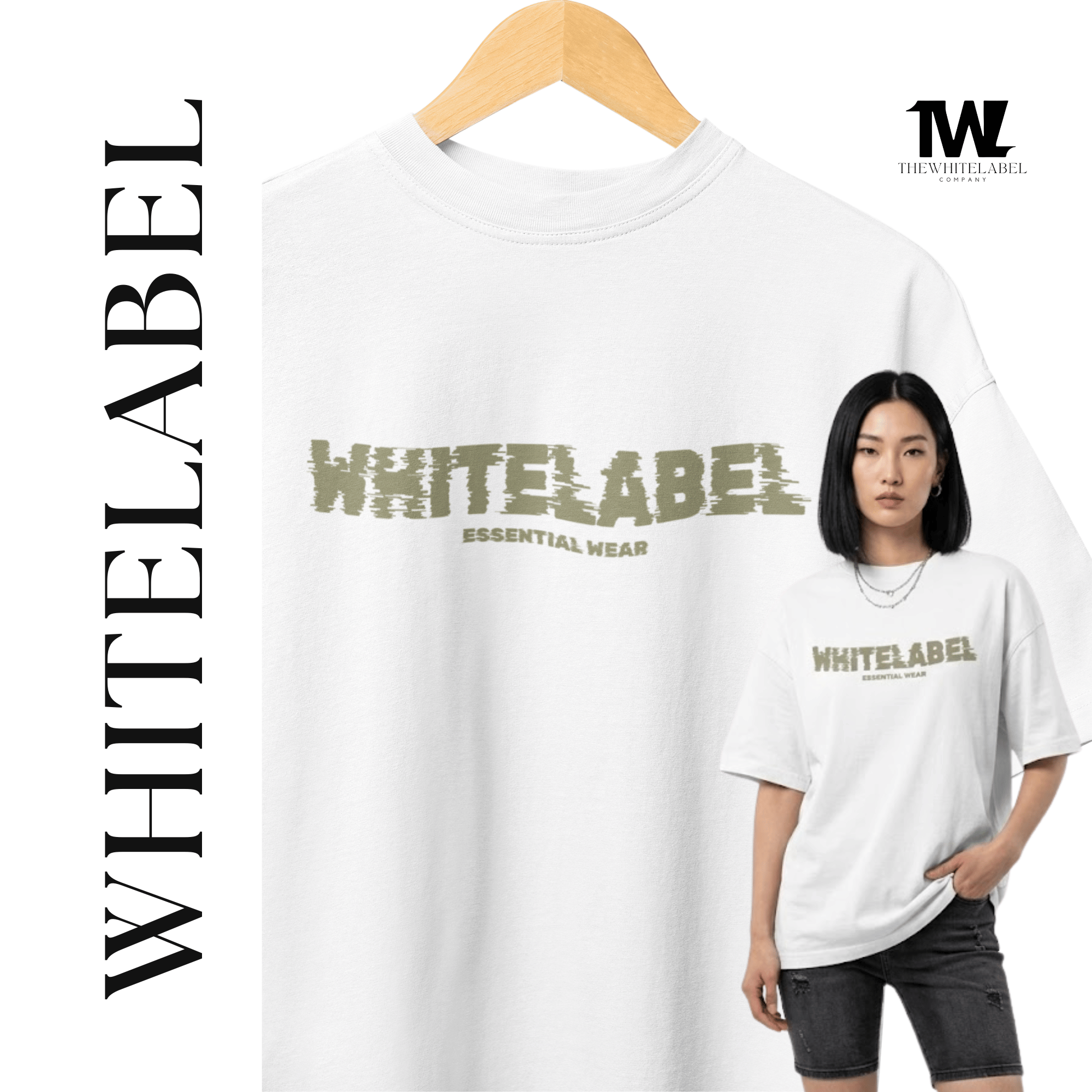 THEWHITELABEL EW002 ESSENTIAL DAILY WEAR 280GSM Oversize Unisex T-shirt - TheWhiteLabel