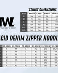 THEWHITELABEL HD01 Acid Wash Denim Colour 380GSM Oversized Zipper Hoodie THEWHITELABEL