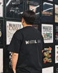 THEWHITELABEL PK03 Minimal Pocket Reflective Oversized Unisex T-Shirt in Black Colour