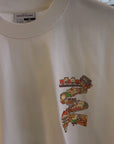 THEWHITELABEL SG01 Sushi Logo 300Gsm Oversize Unisex T-shirt in Black and White Color