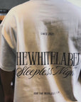 THEWHITELABEL CS06 Sleepless Night 300Gsm Oversize Unisex T-shirt in Black and White Color